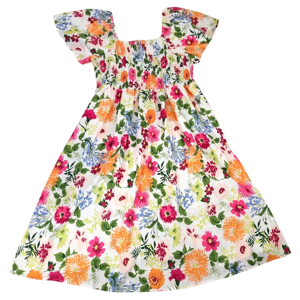 Bloomchic Floral Sun Dress Puff Sleeve 22-24 NWT